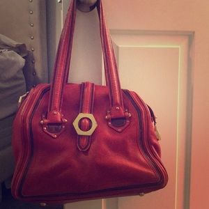 Zac Posen red leather bag